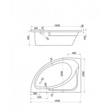 Ванна акриловая Santek 1WH112033 (левая)